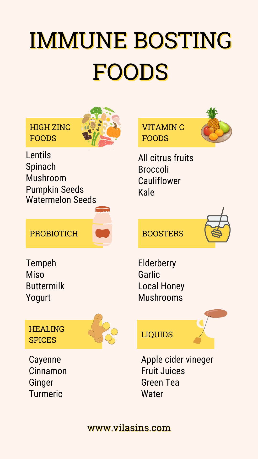 Immune Boosting Foods, Vilasins